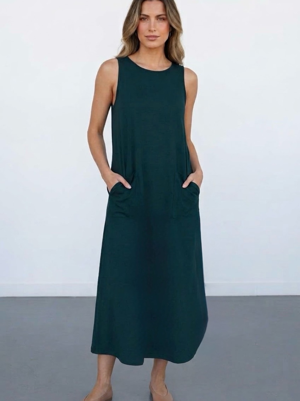 EUC Altar Houseline Dark Blue Cotton Dress with Pockets – Size Medium
,